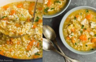 Hen and Rice Soup {Loaded with Vegg...